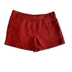 Women’s Size 8 Versona Burnt Orange Linen Blend Shorts